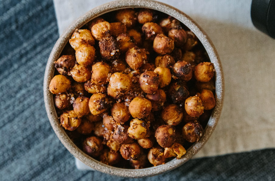 Crispy Red Mash Chickpeas