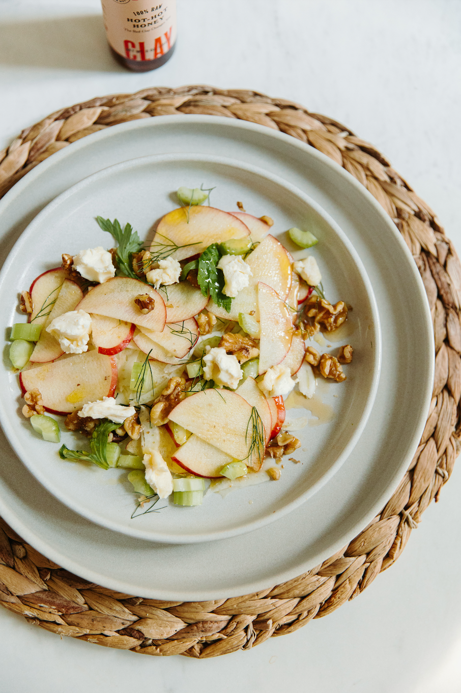 Honeycrisp and Fennel Salad with Hot Honey Vinaigrette
